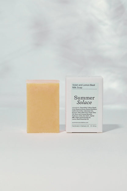 Violet &amp; Lemon Basil Soap – Made with A2/A2 Milk | Floral &amp; Citrusy - My American Goods