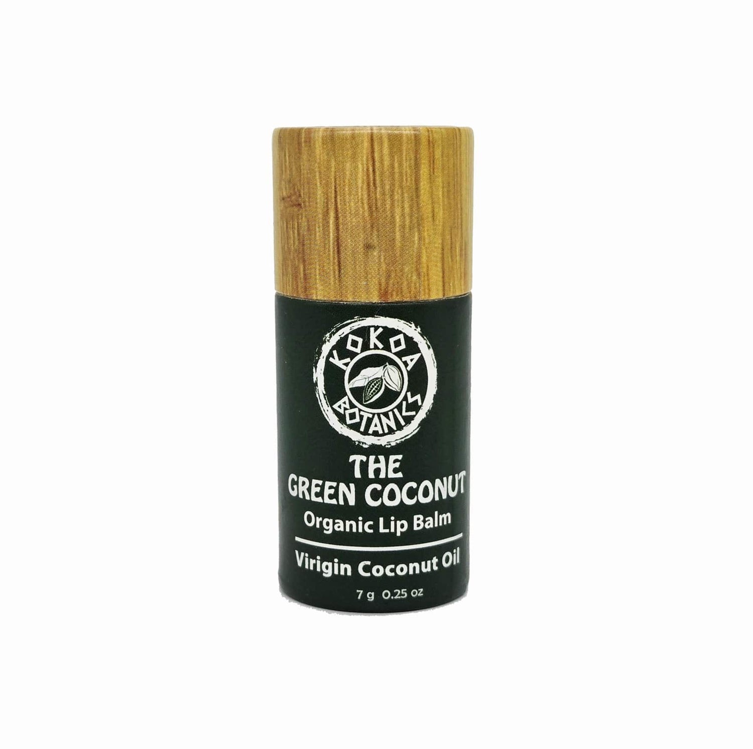 KOKOA BOTANICS Lip Balms &amp; Treatments Organic Coconut Oil Lip Balm - Plastic Free .25 oz