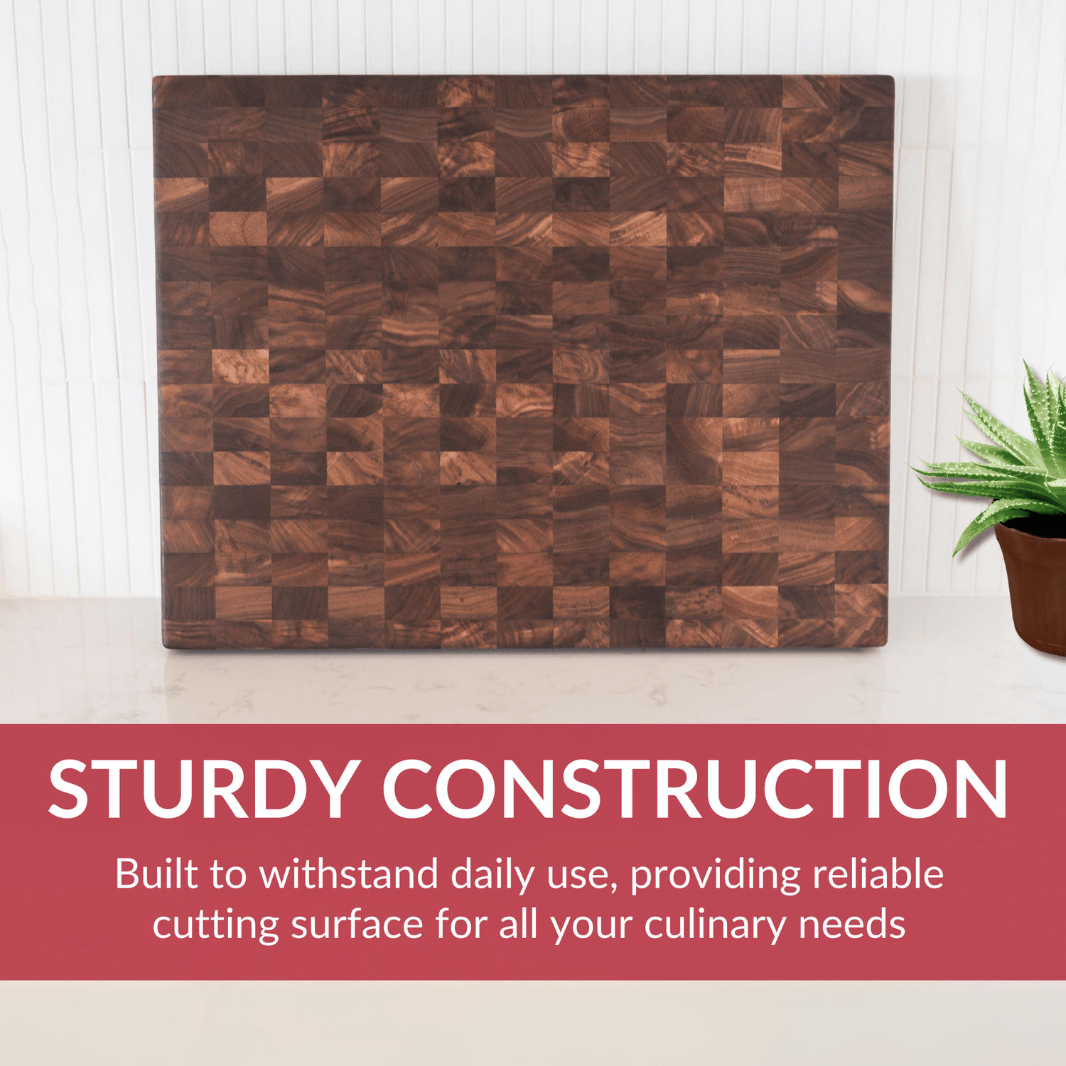 Medium End Grain Walnut Wood Butcher Block - My American Goods