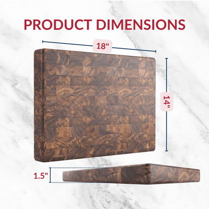 Medium End Grain Walnut Wood Butcher Block - My American Goods