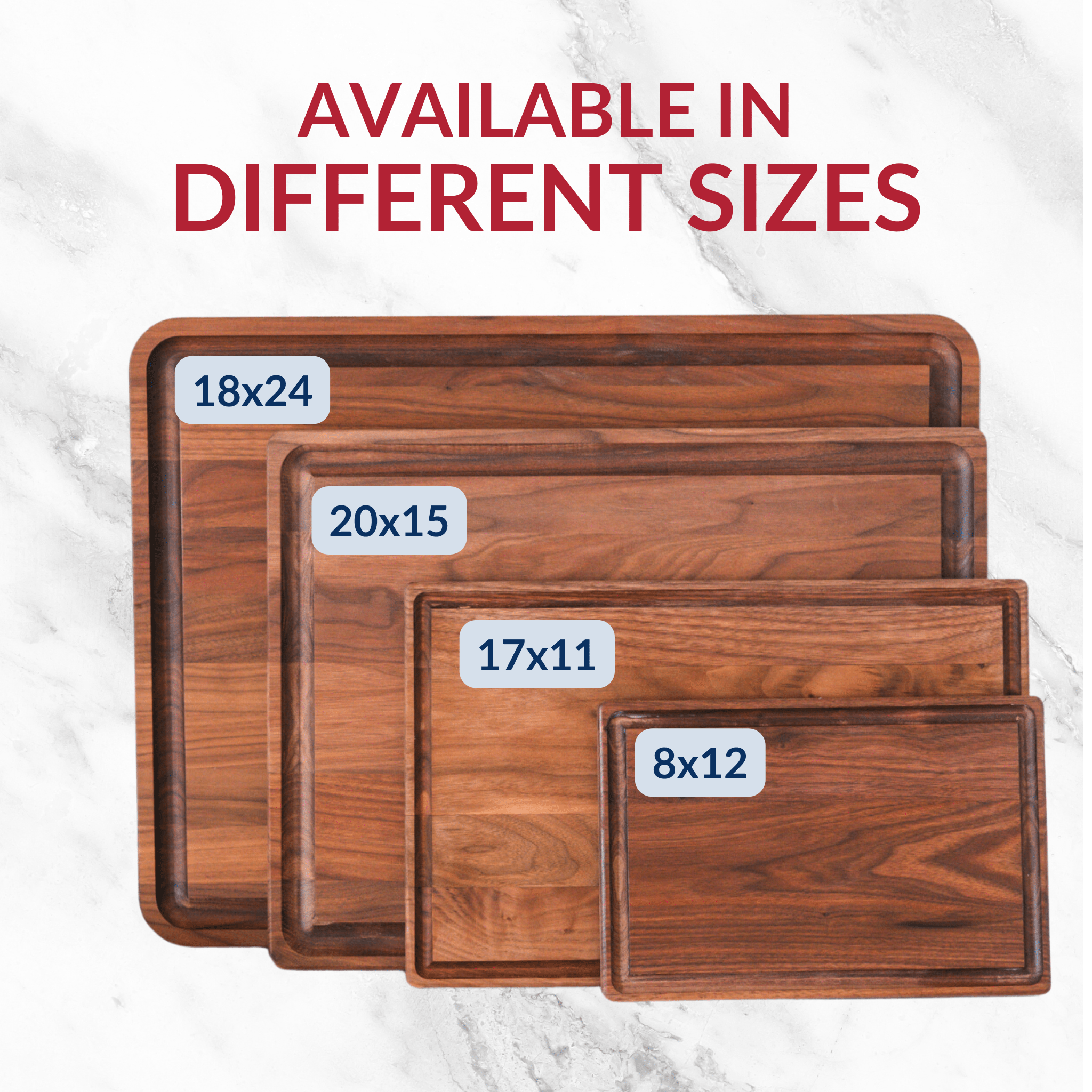 Large Walnut Wood Cutting Board - My American Goods
