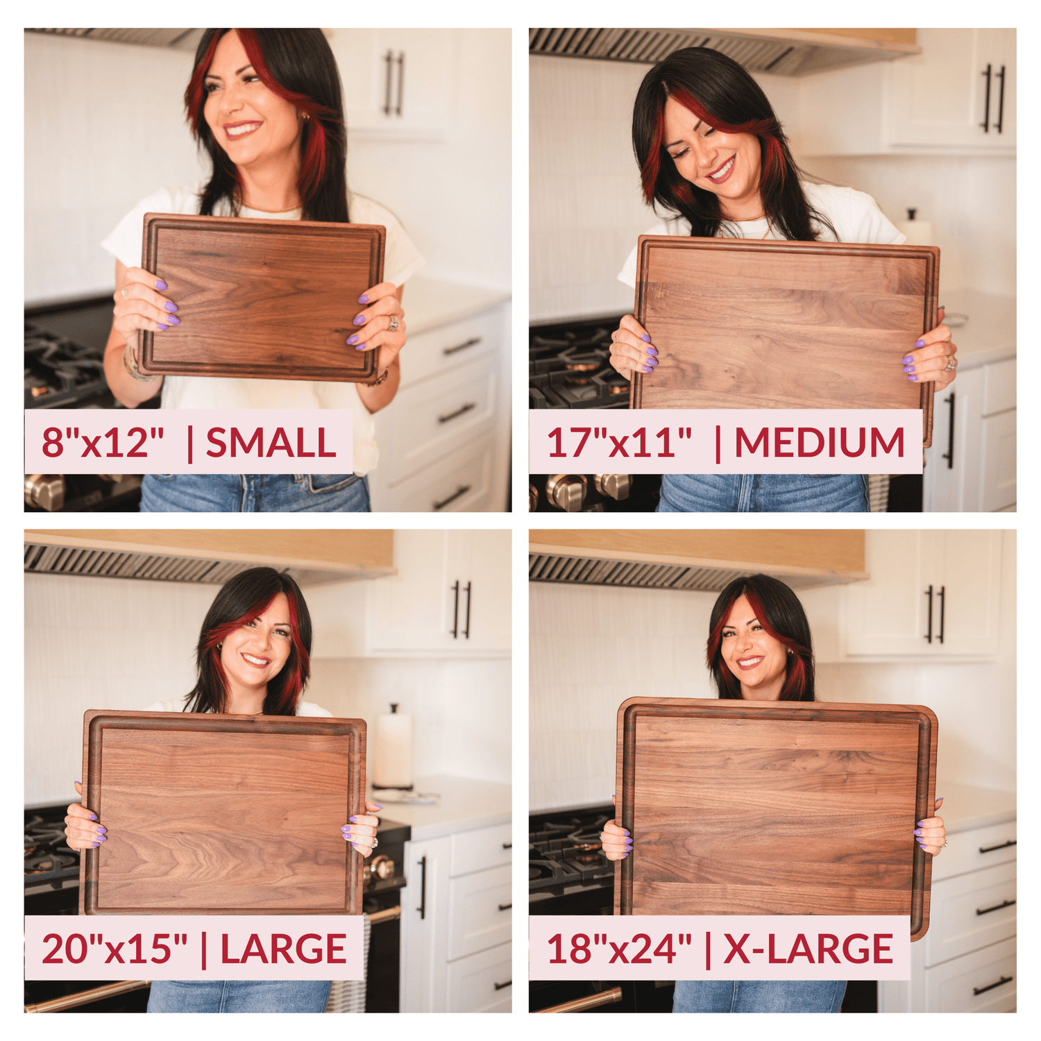 Large Walnut Wood Cutting Board - My American Goods