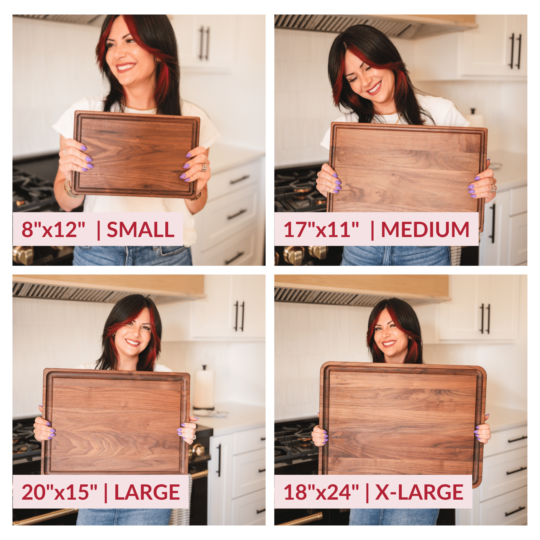 Large Walnut Wood Cutting Board - My American Goods