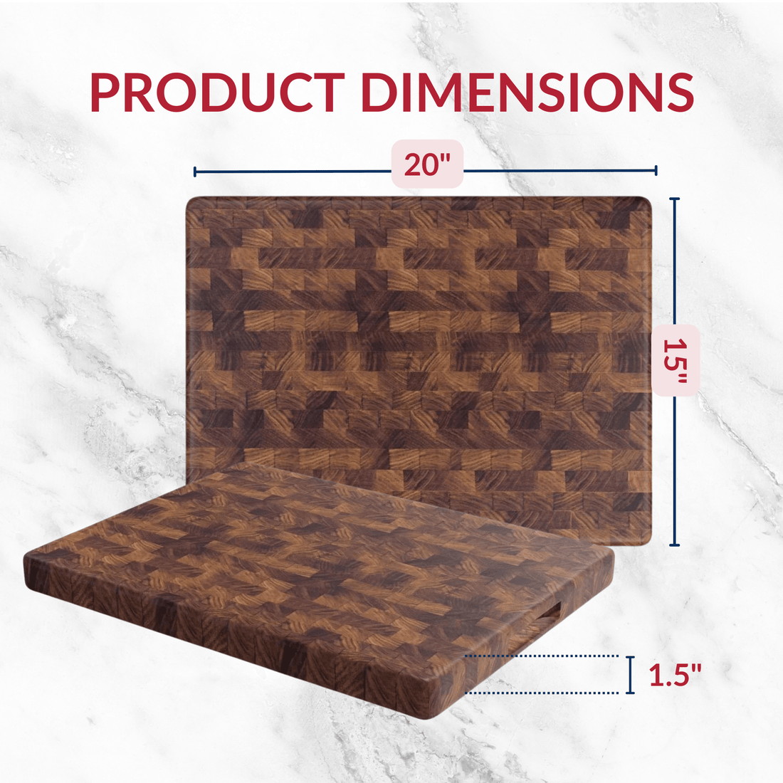 Extra Large Walnut Wood End Grain Cutting Board - My American Goods
