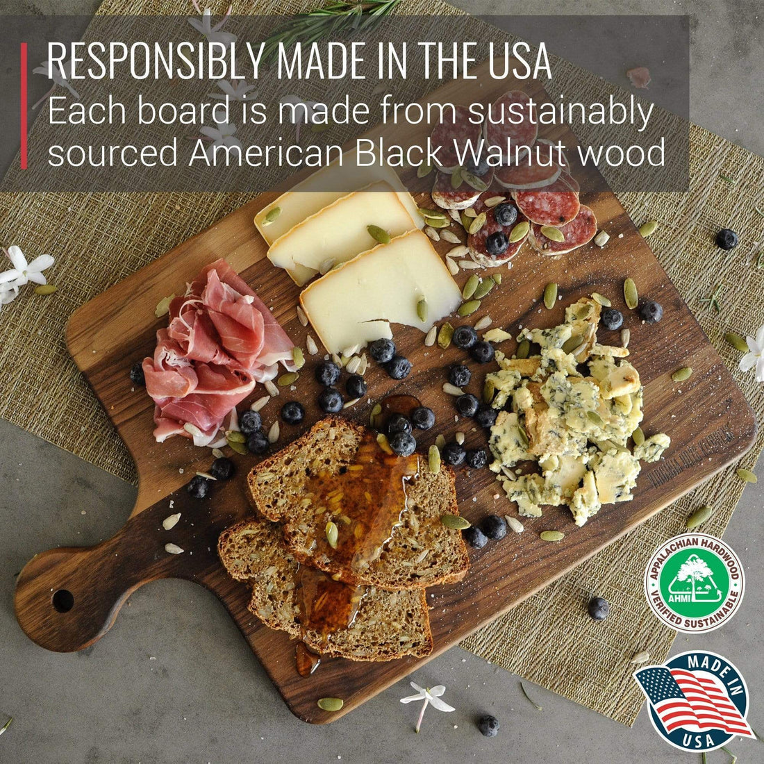 Medium Walnut Handle Board - My American Goods