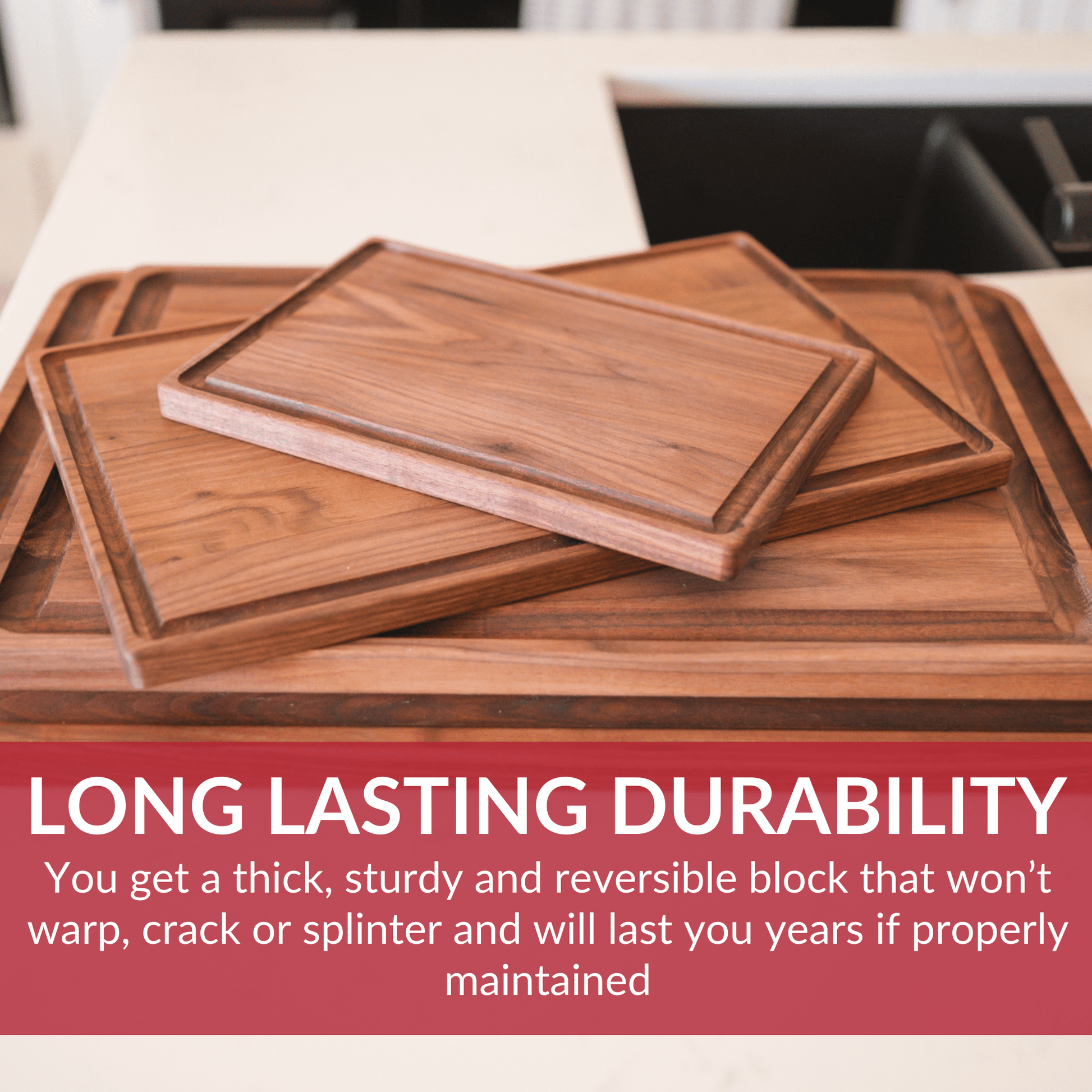 Extra Large Walnut Wood Cutting Board - My American Goods