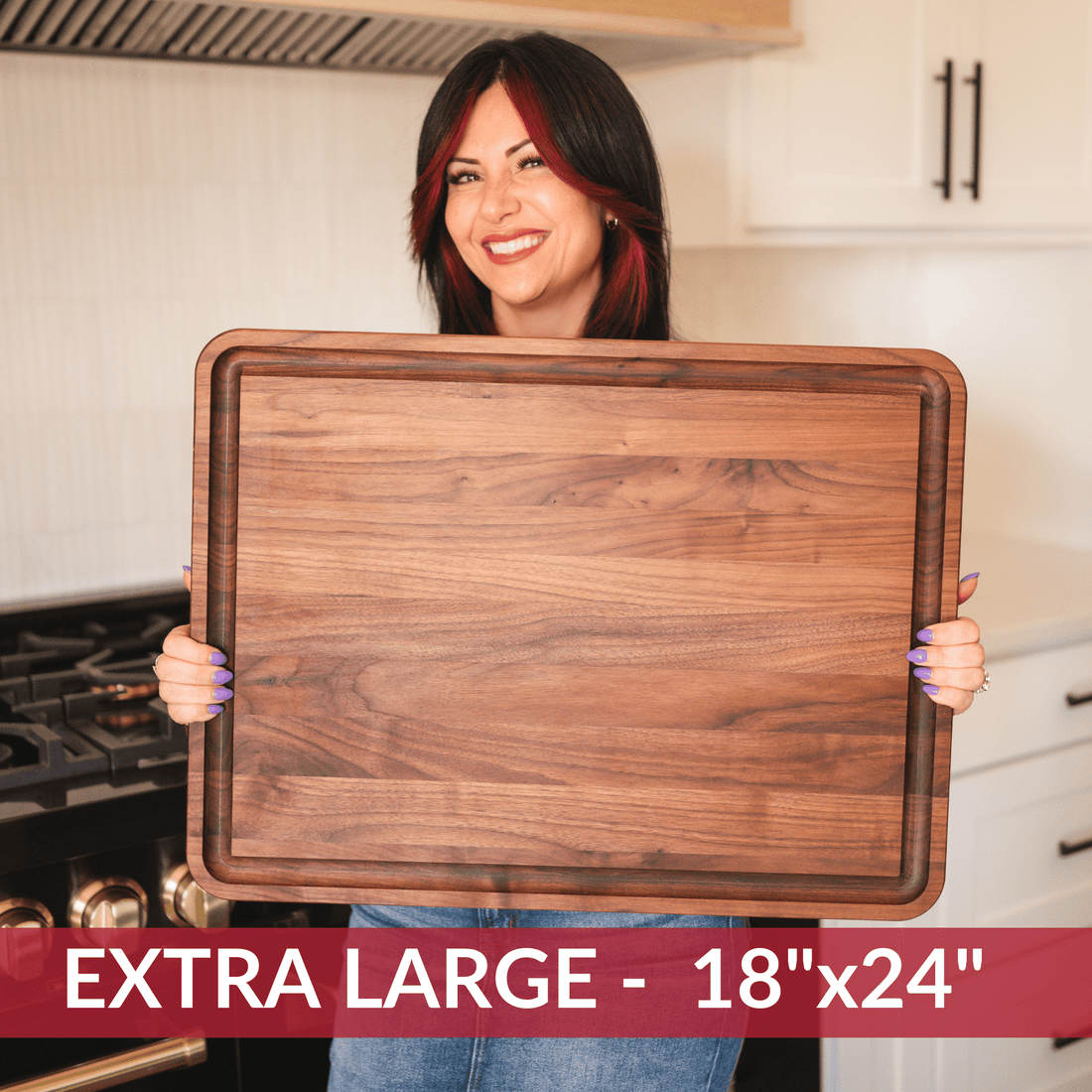 Extra Large Walnut Wood Cutting Board - My American Goods