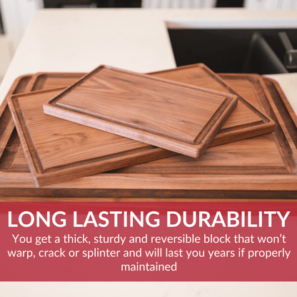 Medium Walnut Wood Cutting Board - My American Goods
