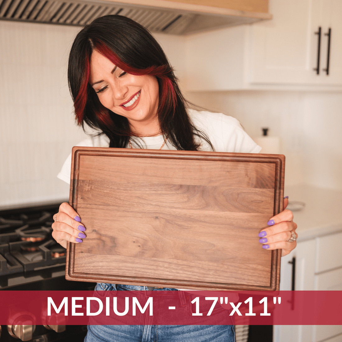 Medium Walnut Wood Cutting Board - My American Goods