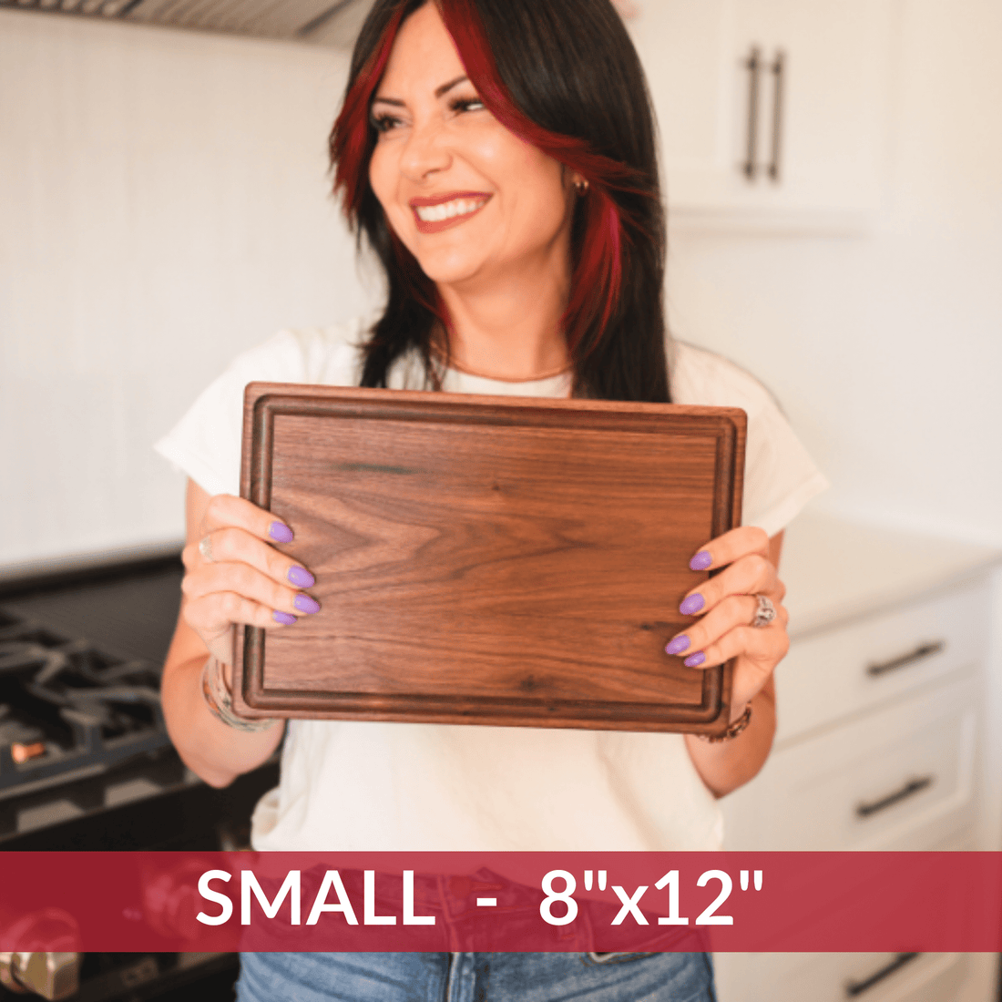 Small Walnut Wood Cutting Board - My American Goods