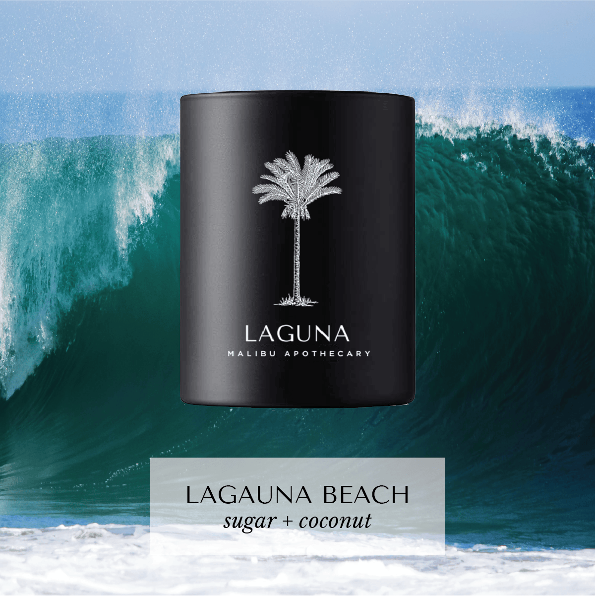 Malibu Apothecary Candle Laguna Beach Matte Black Votive