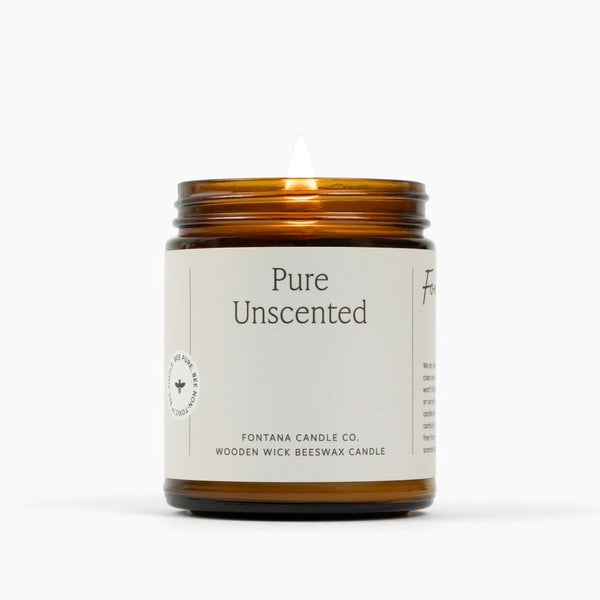 Fontana Candle Co Candles 9 oz Straight Sided Jar Pure Unscented Jar Candle