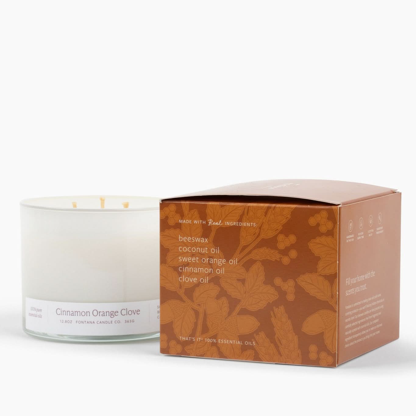 Fontana Candle Co Candles Cinnamon Orange Clove 3-Wick Candle