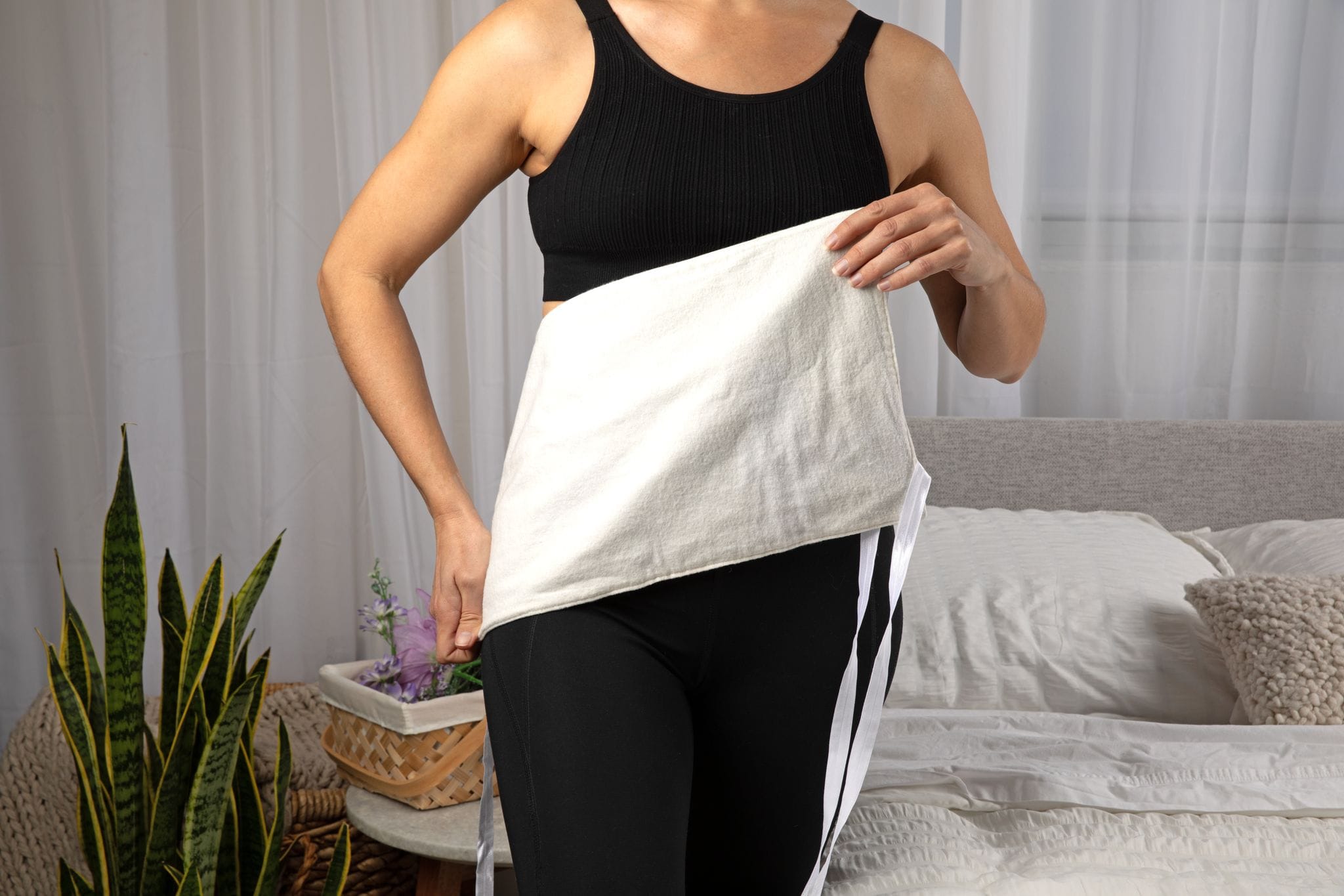 Roots and Leaves, LLC Castor oil wrap LARGE for Liver/Pelvic/Stomach area- 100% Organic &amp; Handmade in USA