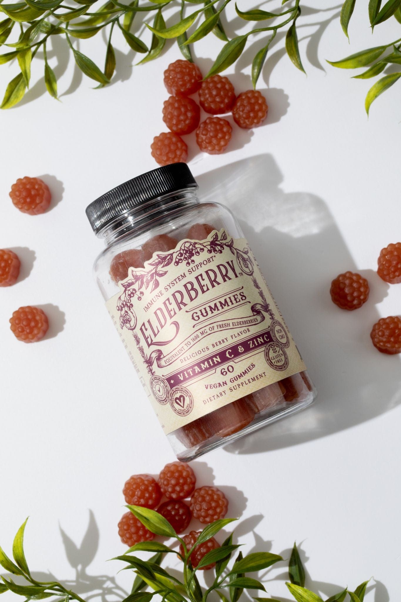 Roots and Leaves, LLC Elderberry Gummies + Vitamin C &amp; Zinc