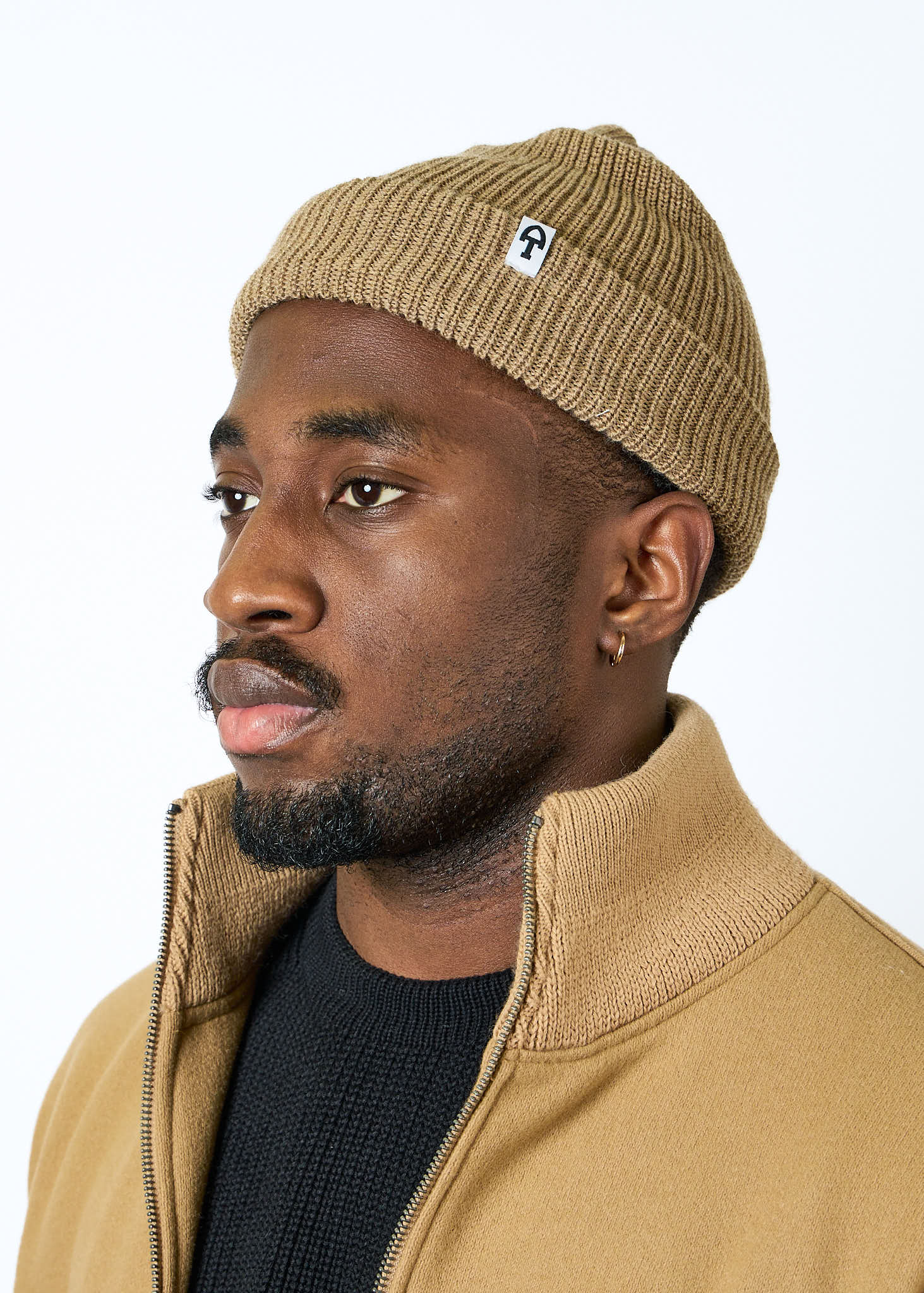 American Trench Accessories Merino Cardigan Stitch Beanie
