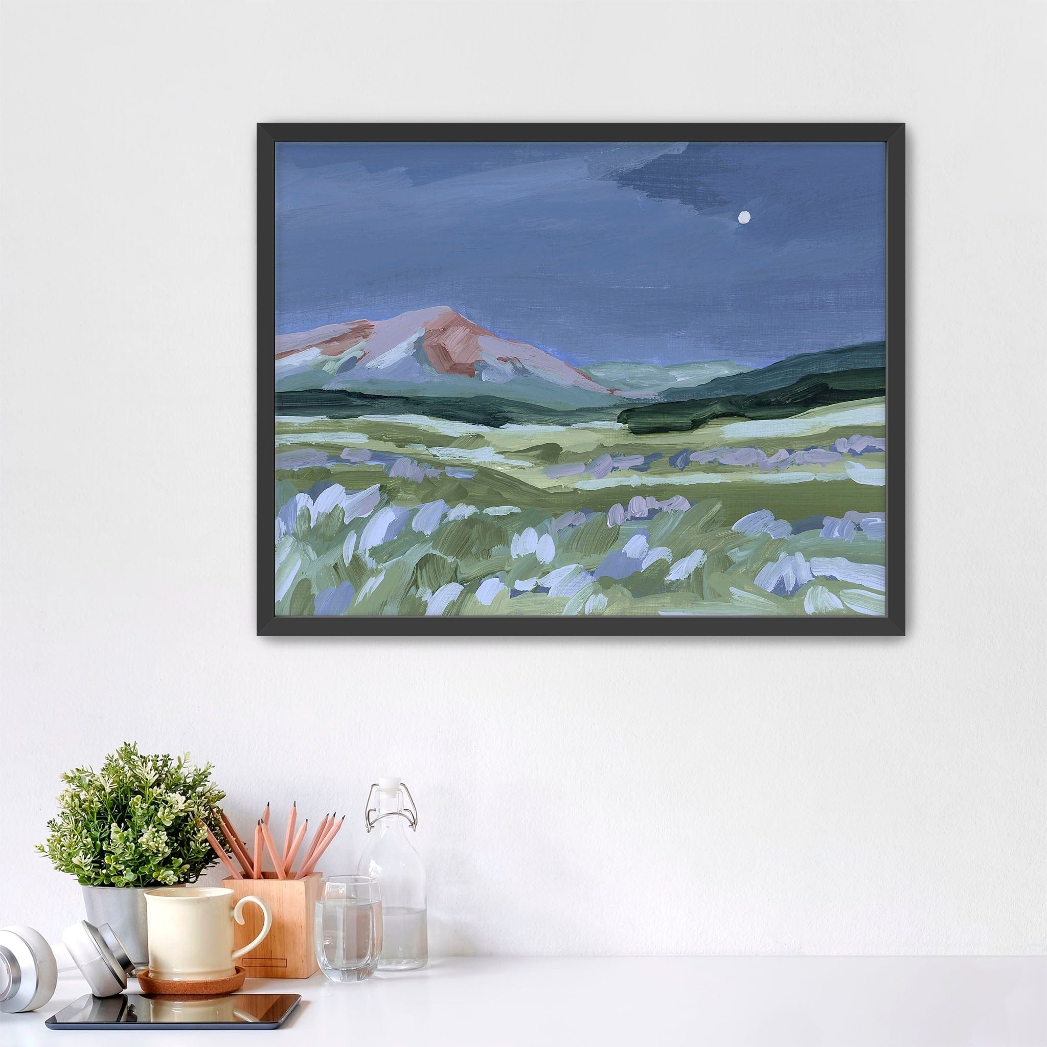 Katie Garrison Art Print Paper Print / 5x7 in / Black Frame "When the Moon Shines II" Art Print