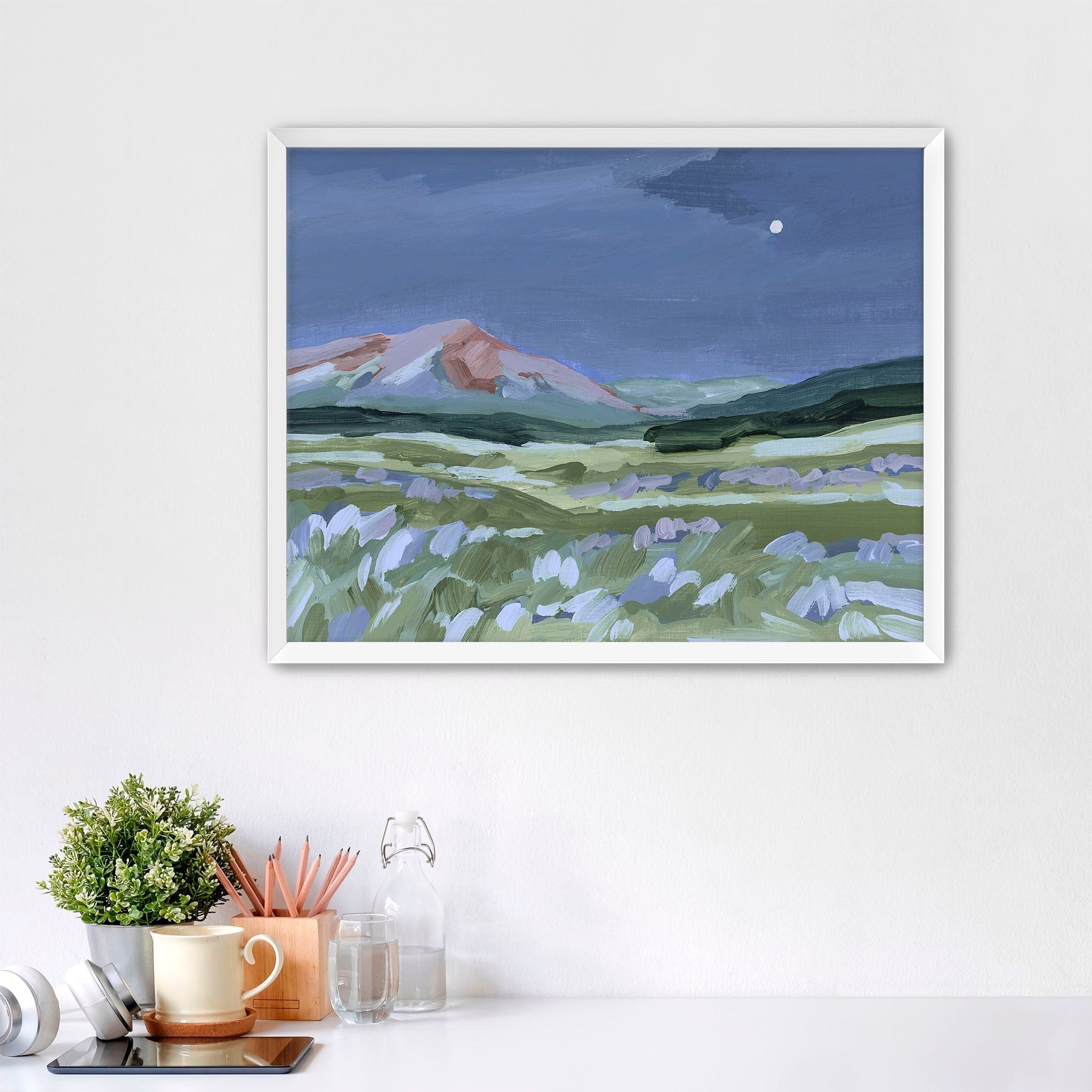 Katie Garrison Art Print Paper Print / 5x7 in / White Frame "When the Moon Shines II" Art Print