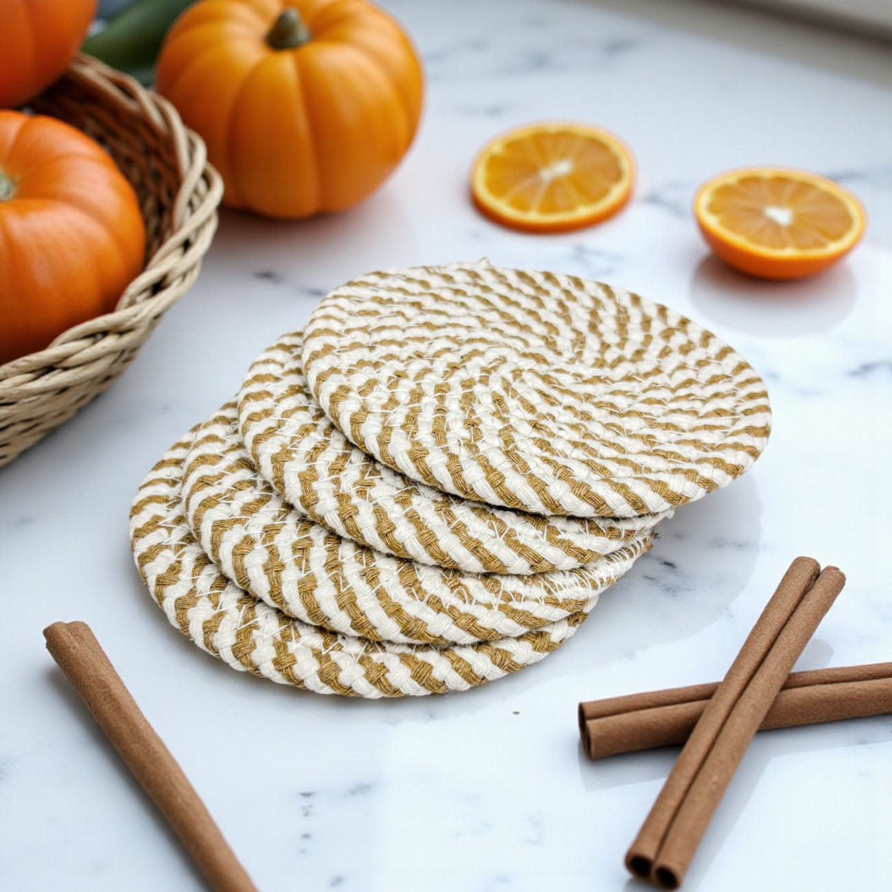 Fall Fabric Coasters