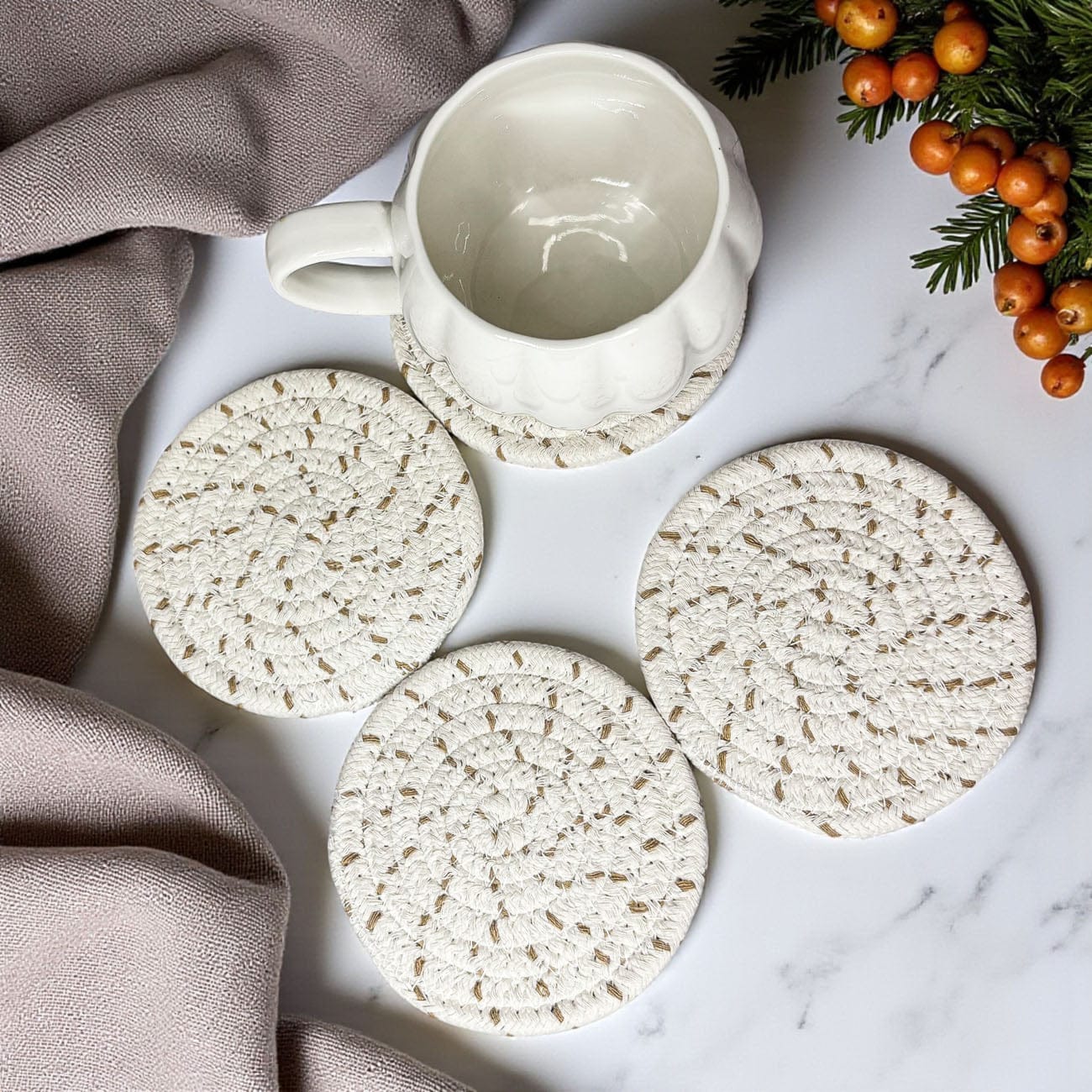 Fall Fabric Coasters