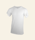 Plain white t-shirt on a light gray background