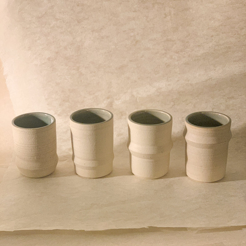 Olivia Snow Ceramics Tumbler Saturn Ceramic Tumblers in White and Celadon