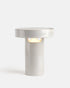Misewell Lamps White Glossy Slot Table Lamp