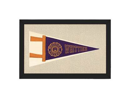 Vintage Whittier College Pennant