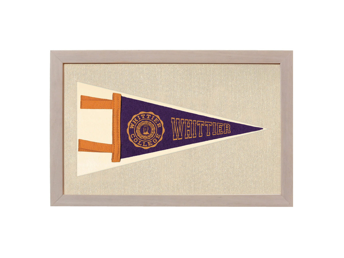 Vintage Whittier College Pennant