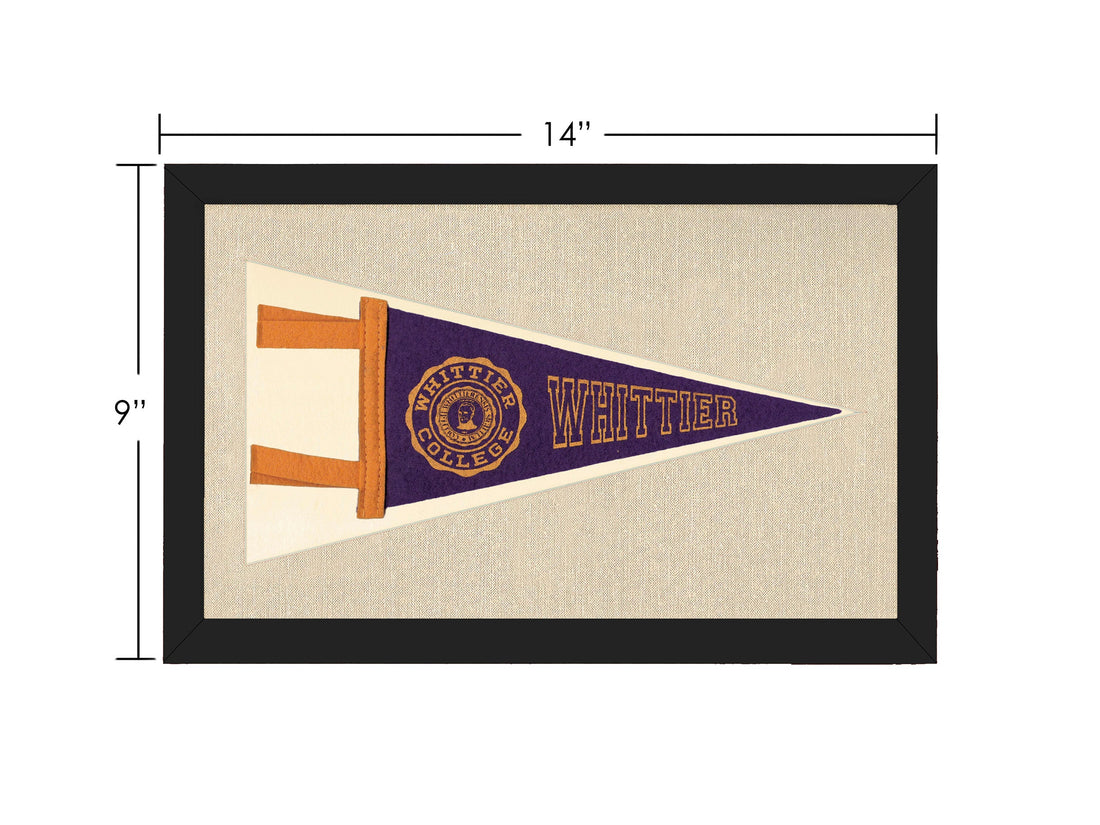 Vintage Whittier College Pennant
