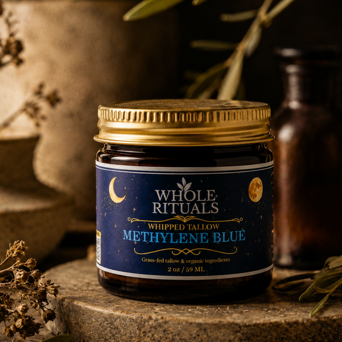 Methylene Blue Infused Tallow Balm - Whipped