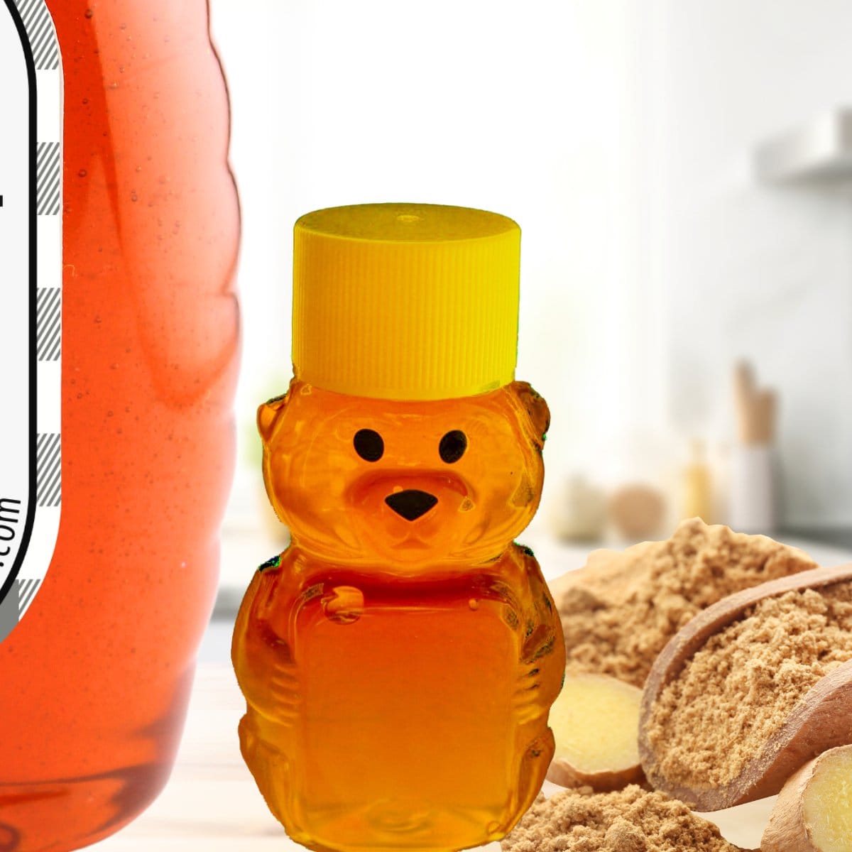 Huckle Bee Farms LLC Honey 2 Oz Sample Size - $3.75 Ginger Honey: Health-Boosting Flavor from Huckle Bee Farms
