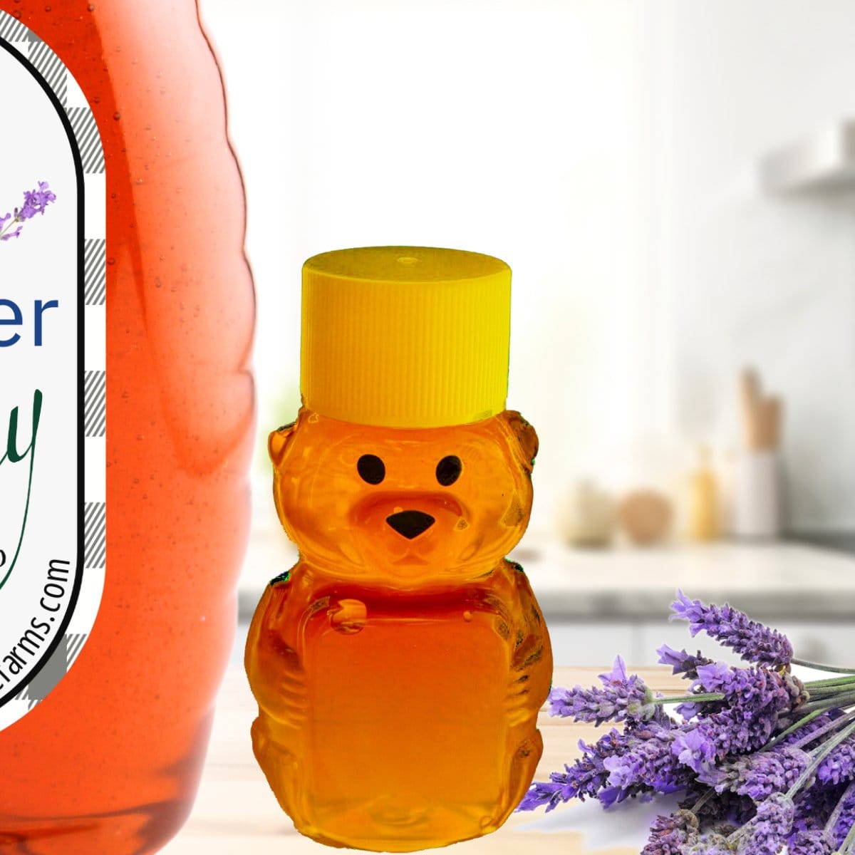 Huckle Bee Farms LLC Honey 2 Oz Sample Size - $3.75 Lavender Honey Delight: Relax &amp; Savor Sweet Aromas