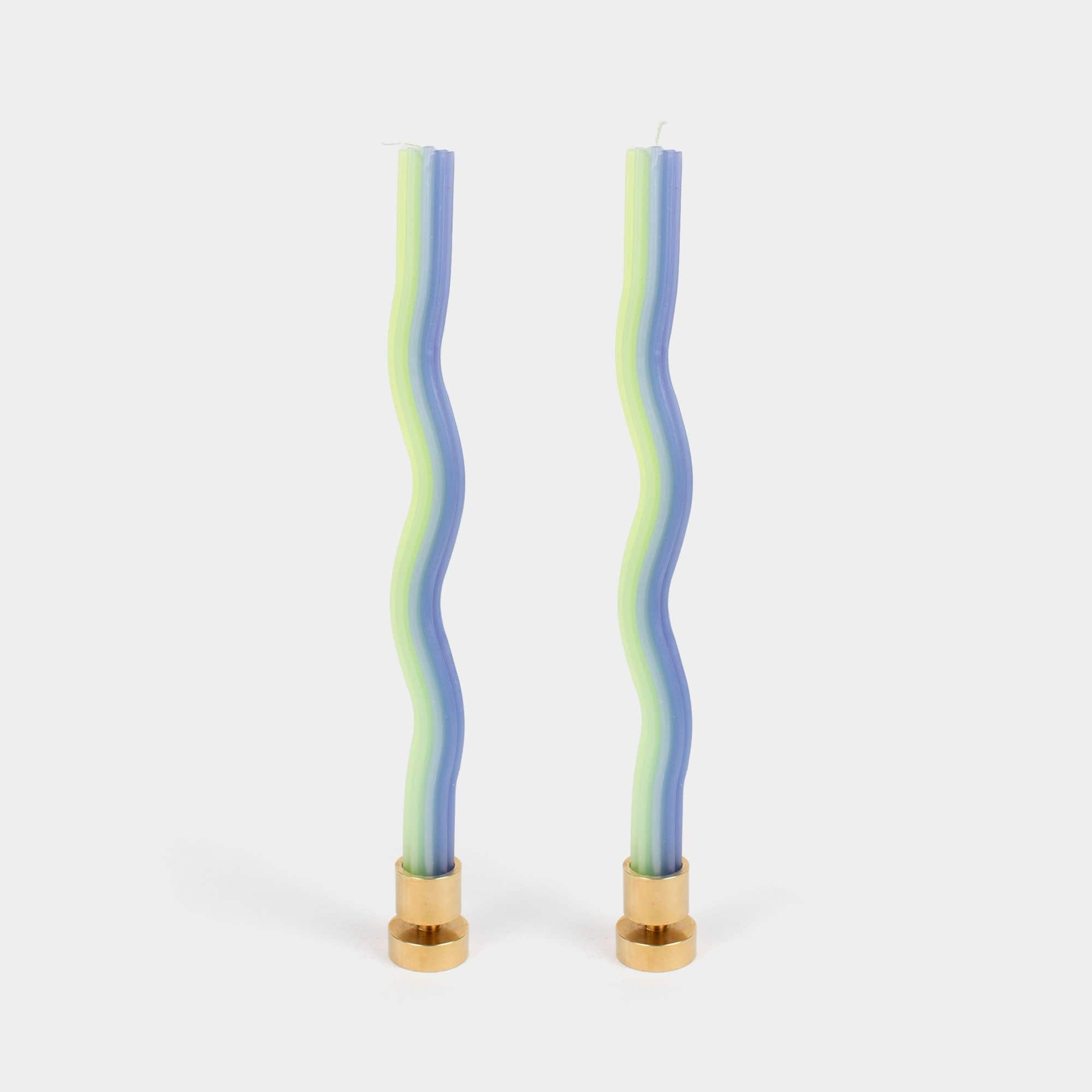 54Celsius Wiggle, Rope &amp; Pivot Candles Wiggle Candles - Lavender &amp; Green (2 pack)