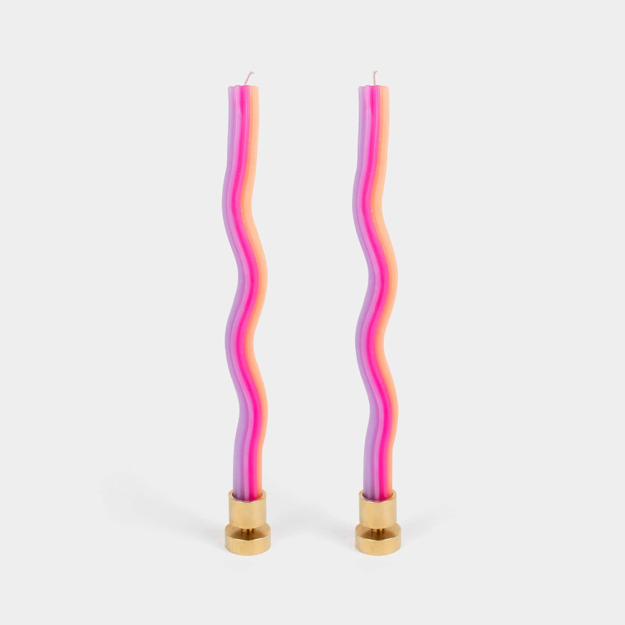 54Celsius Wiggle, Rope &amp; Pivot Candles Wiggle Candles - Orange, Pink &amp; Lavender (2 pack)