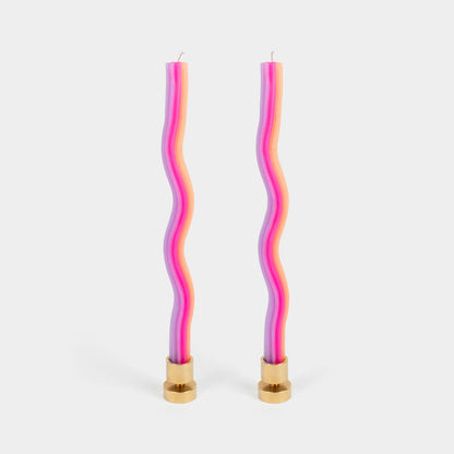 Wiggle Candles - Orange, Pink &amp; Lavender (2 pack)