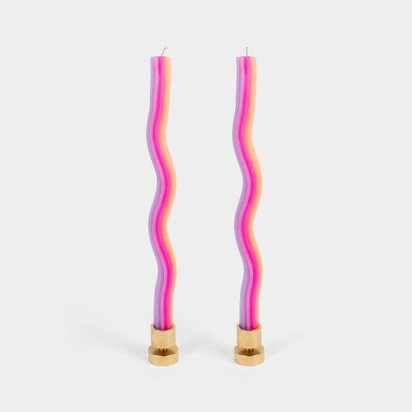 Wiggle Candles - Orange, Pink & Lavender (2 pack) - My American Goods