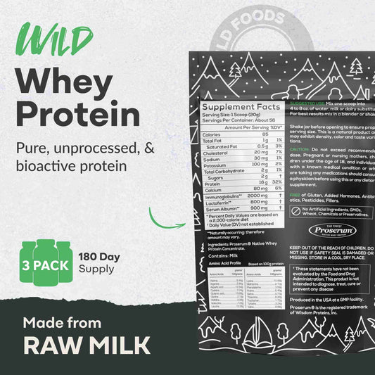 Cold Process Grass-Fed Whey Protein, Non-denatured, Pasture-Raised Cows - My American Goods