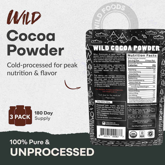 Cocoa Powder, 57 servings - Single-Origin Antioxidant - My American Goods