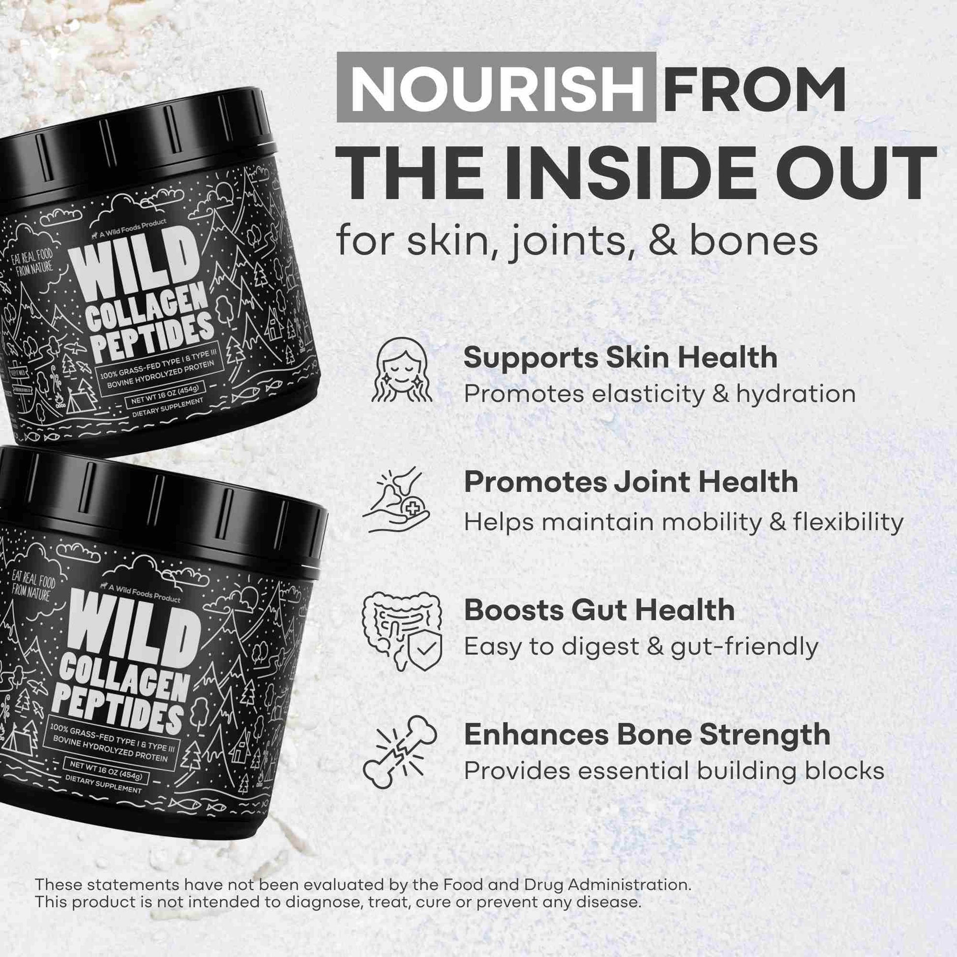 Grass-Fed Collagen Peptides, 41 servings – Skin, Hair & Joint Support Collagen - My American Goods