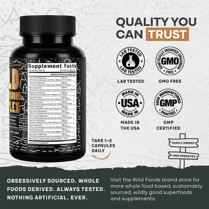 13 Mushroom Complex, 30 servings - Immunity and Longevity Support - My American Goods