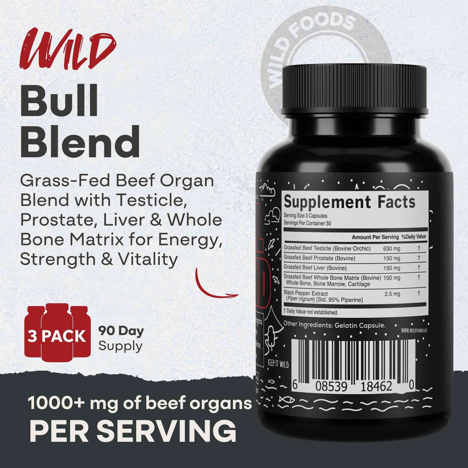 Bull Blend, 30 servings – Natural Male Hormone & Energy Support - My American Goods