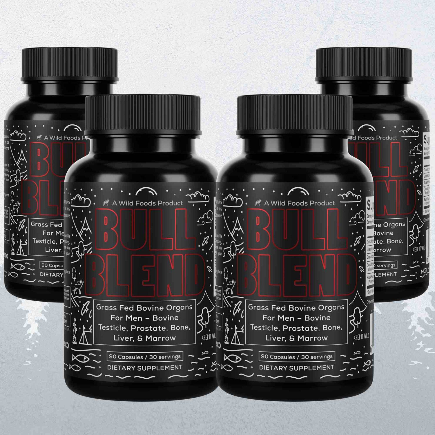 Bull Blend, 30 servings – Natural Male Hormone &amp; Energy Support - My American Goods