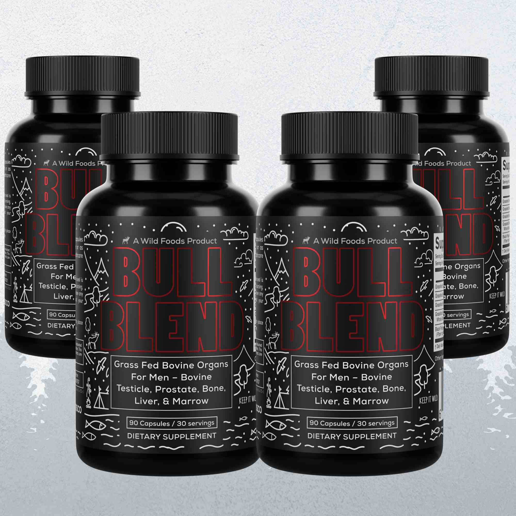 Bull Blend, 30 servings – Natural Male Hormone &amp; Energy Support - My American Goods