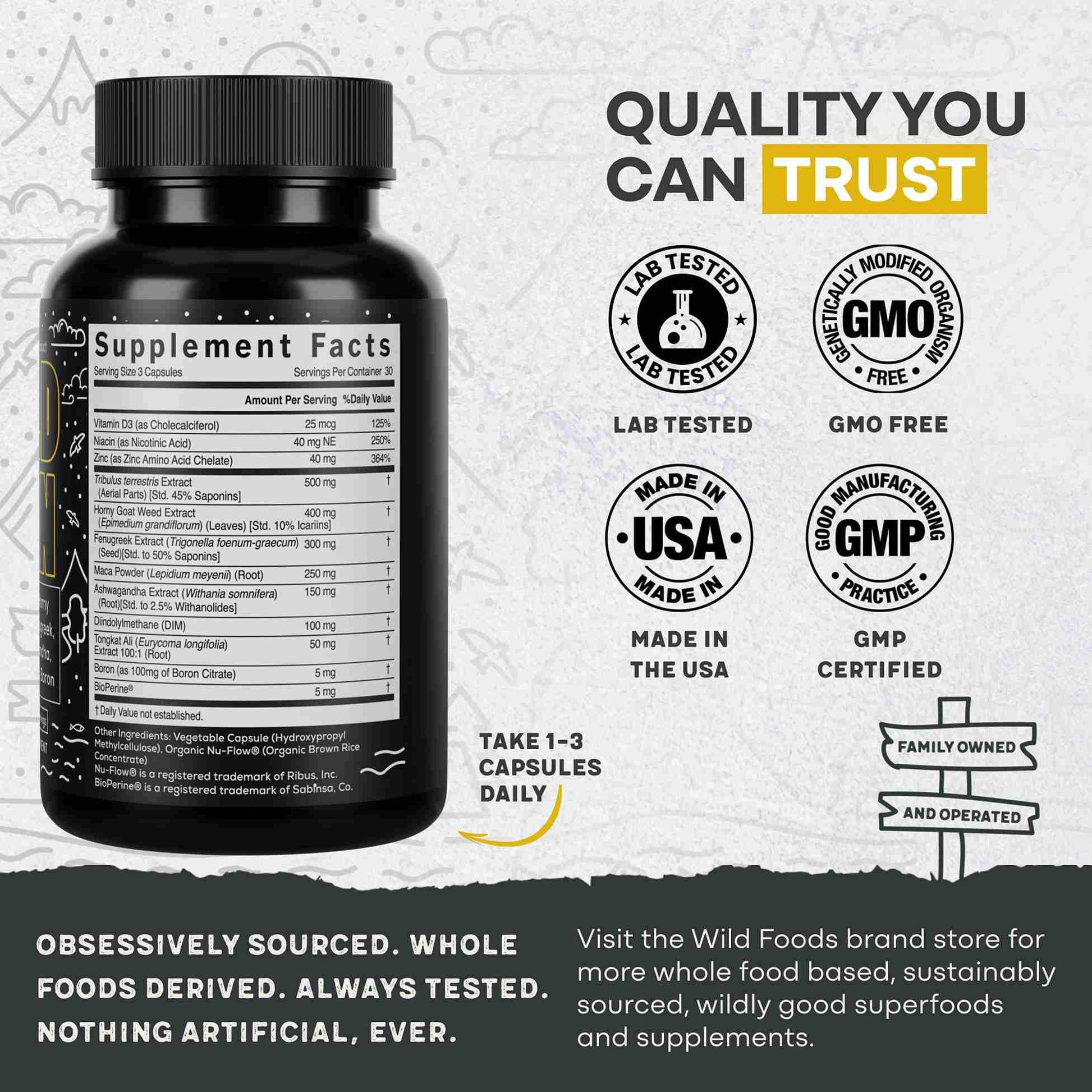 Wild Man Herbal Stack – Male Hormone Balance & Performance - My American Goods