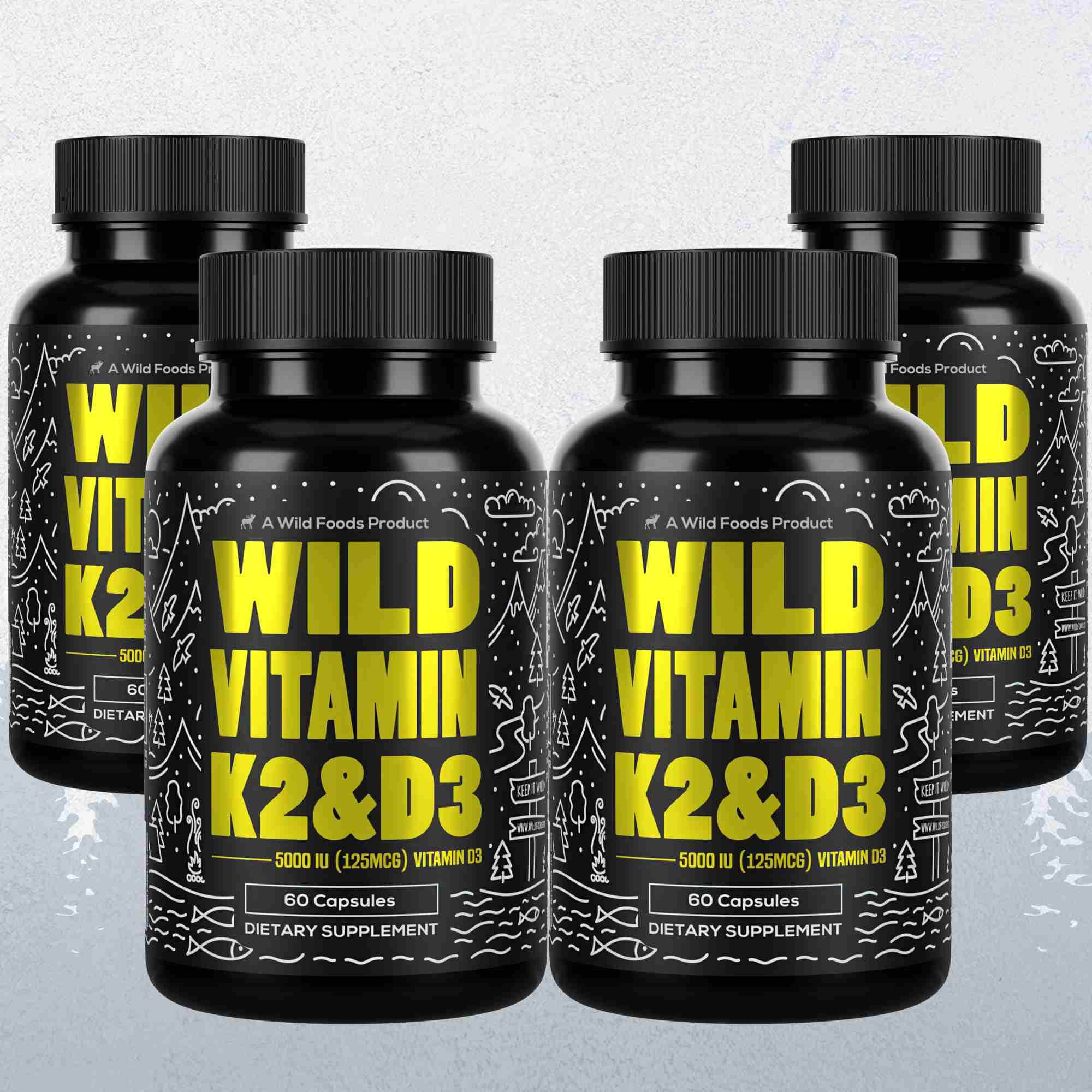Vitamin K2 (MK-7) &amp; Vitamin D3 (5000 IU) &amp; Black Pepper Extract - My American Goods