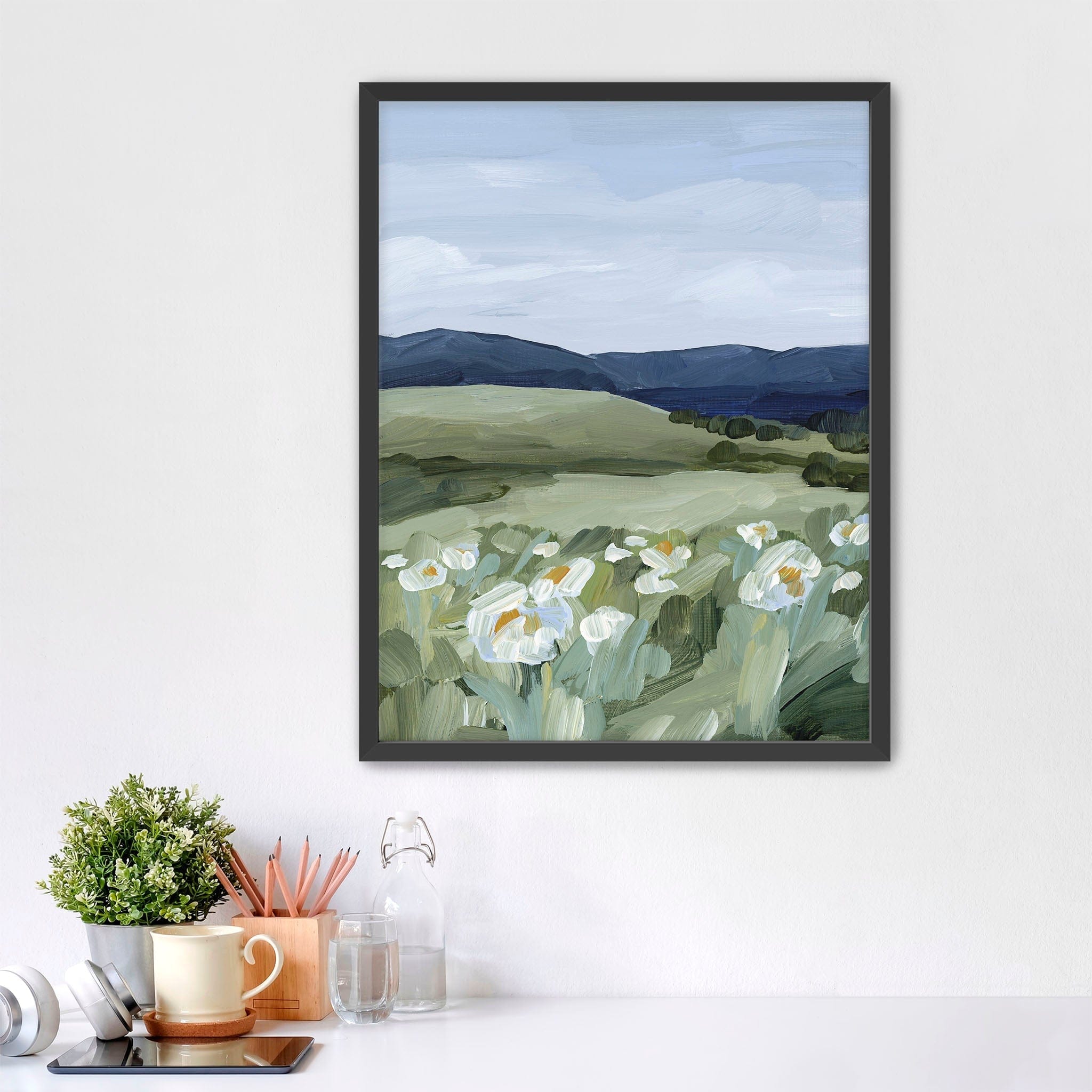 Katie Garrison Art Print Paper Print / 5x7 in / Black Frame "Wild Poppies" Art Print