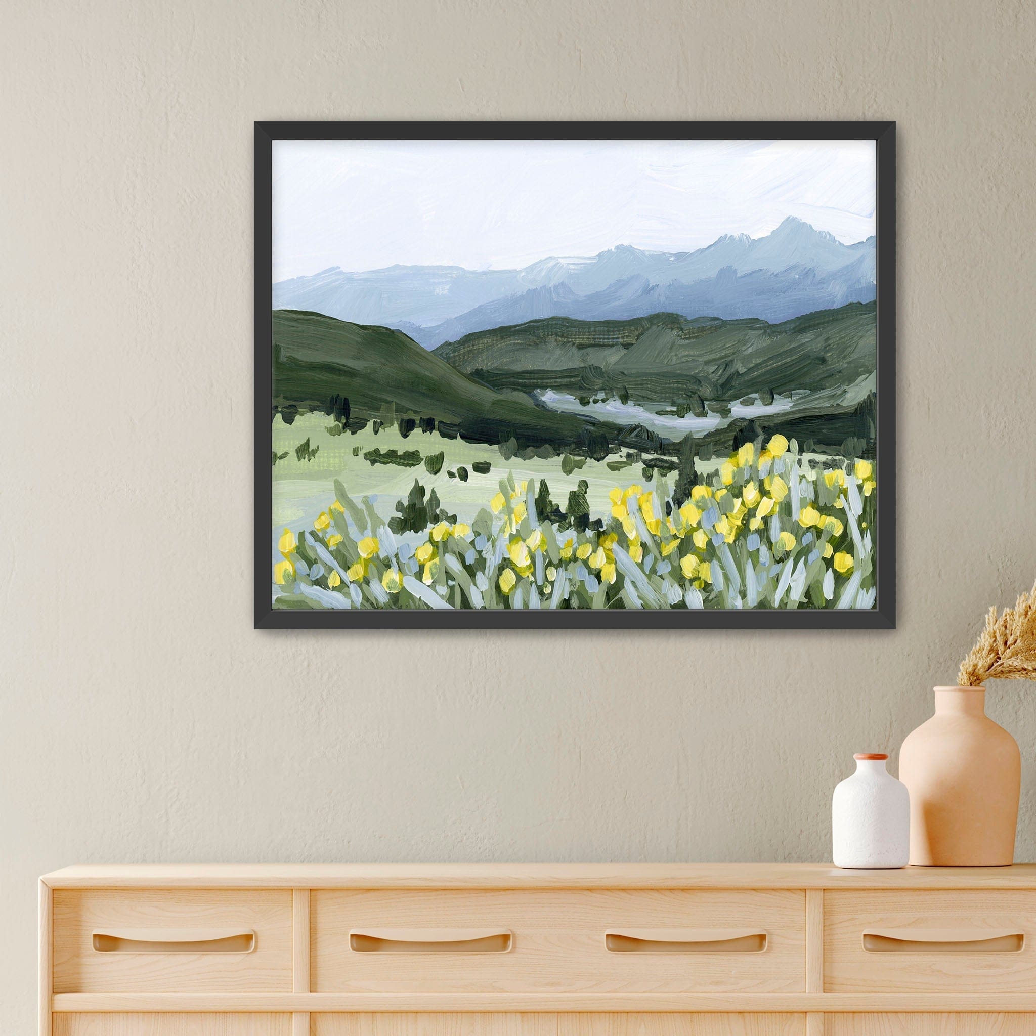 Katie Garrison Art Print Paper Print / 5x7 in / Black Frame "Wildflower Hike" Art Print