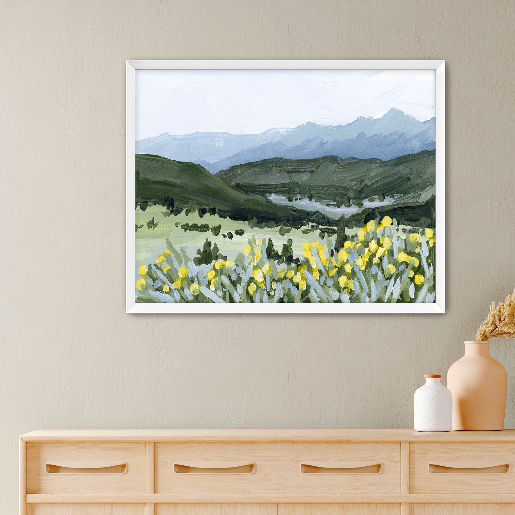 Katie Garrison Art Print Paper Print / 5x7 in / White Frame "Wildflower Hike" Art Print