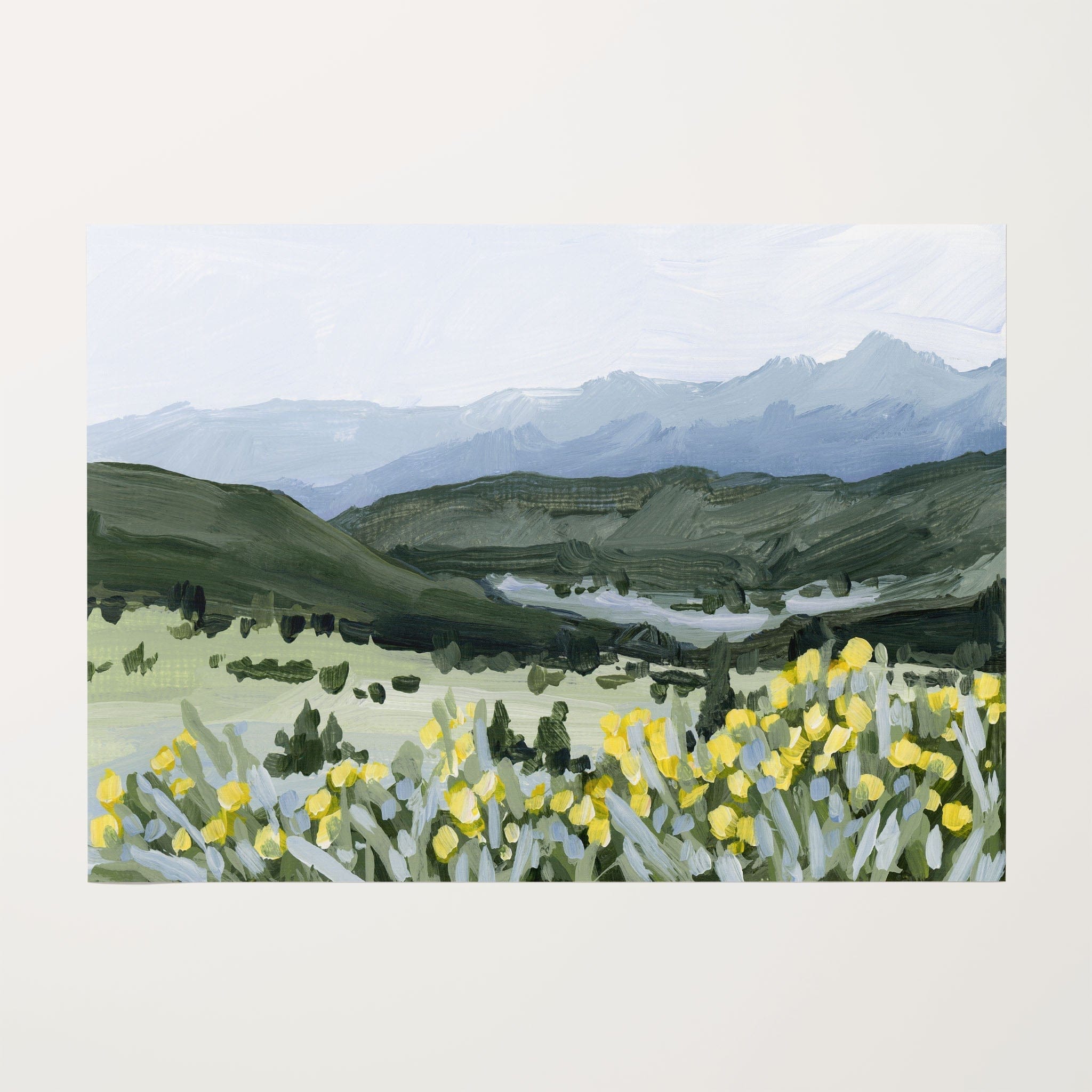 Katie Garrison Art Print Rolled Canvas / 8x10 in / No Frame "Wildflower Hike" Art Print